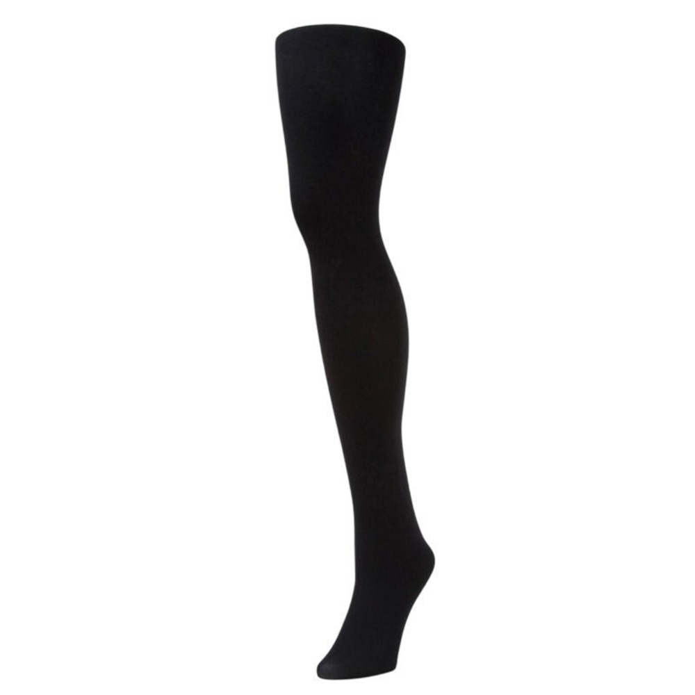 Black Cotton Blend Tights MEDIUM B.ella Erika Opaque Italian Hosiery NEW Footed